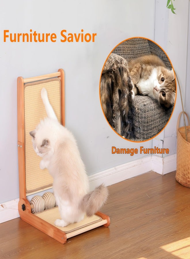 OceanWings Cat Scratcher, 23.6 Inch L Shape Foldable Cat Scratching Post Pads Wall and Couch Mounted, Easy Install Cat Scratching Woodboard Toy for Indoor Cats, Large Size - Image 4